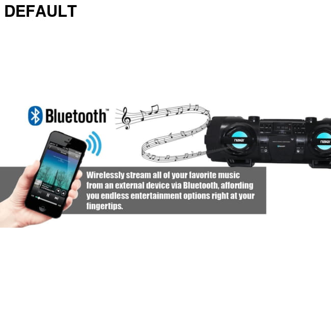 Naxa MP3 & CD Bass Reflex Boombox PA System with Bluetooth Black Best Selling Products