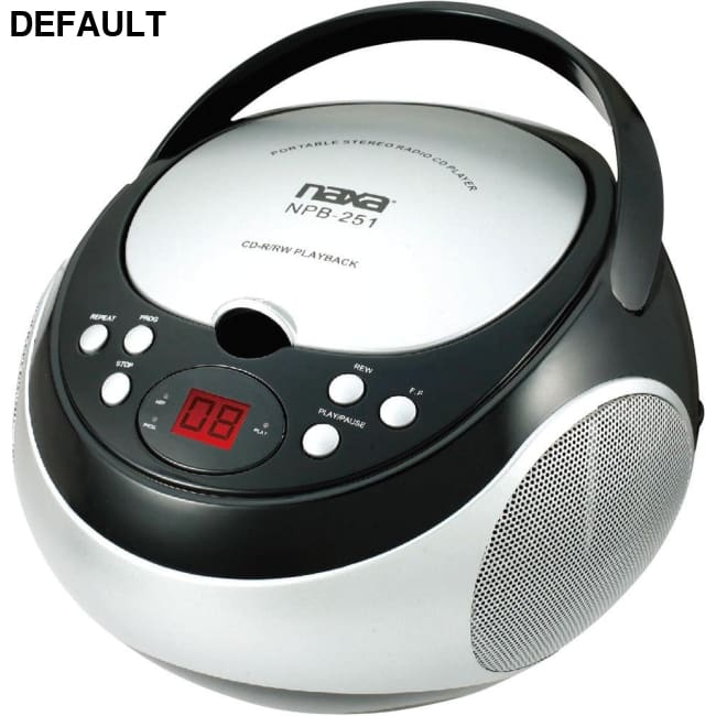 Naxa NPB251BK Portable CD Player with AM/FM Radio (Black) Players Boomboxes