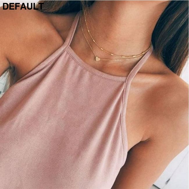Necklace for Women Heart shape Double Chain Gold Sliver Jewelry Necklaces Ladies Gift Valentine Day Present Sterling