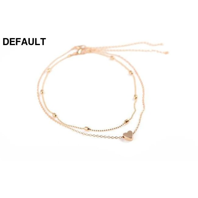 Necklace for Women Heart shape Double Chain Gold Sliver Sterling Silver Necklaces