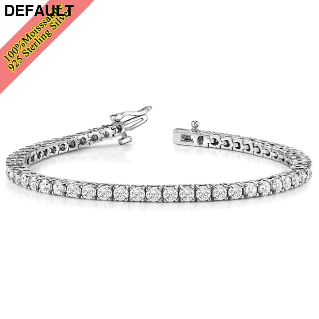New 3mm Moisssanite Tennis Bracelet Original 925 Sterling Silver Jewelry Diamond Chain for Women & Men Bracelets