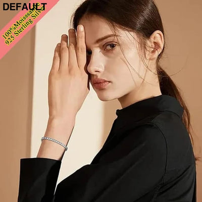 New 3mm Moisssanite Tennis Bracelet Original 925 Sterling Silver Jewelry Diamond Chain for Women & Men Bracelets
