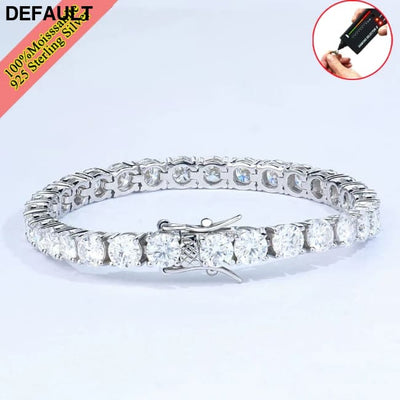 New 3mm Moisssanite Tennis Bracelet Original 925 Sterling Silver Jewelry Diamond Chain for Women & Men Bracelets
