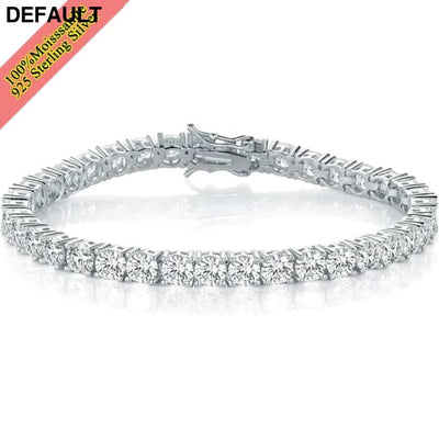 New 3mm Moisssanite Tennis Bracelet Original 925 Sterling Silver Jewelry Diamond Chain for Women & Men Bracelets