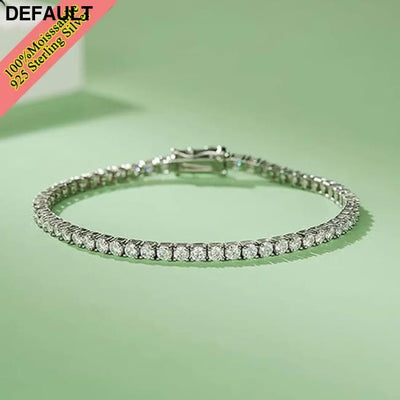 New 3mm Moisssanite Tennis Bracelet Original 925 Sterling Silver Jewelry Diamond Chain for Women & Men Bracelets