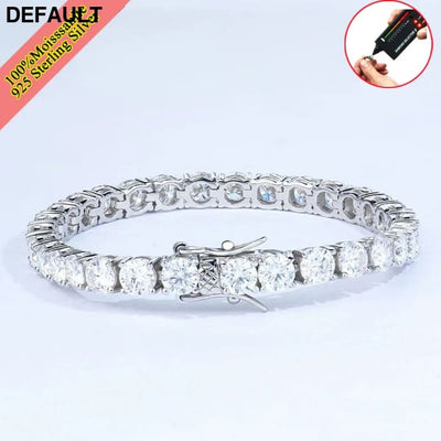 New 3mm Moisssanite Tennis Bracelet Original 925 Sterling Silver Jewelry Diamond Chain for Women & Men Bracelets