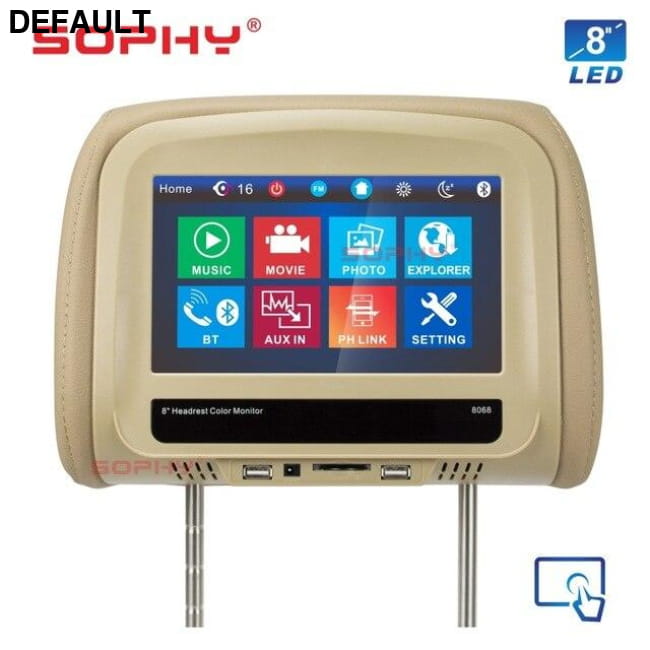 New 8 inches Touch Screen Universal Car Headrest Monitor CHINA / Beige Ceiling & Monitors Electronics