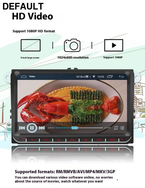 New Android 9-inch Car Bluetooth GPS Navigation Integrated Host DVD Players