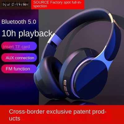 New cross-border popular wireless headset Bluetooth subwoofer stereo plug-in card sports computer Wireless Headphones