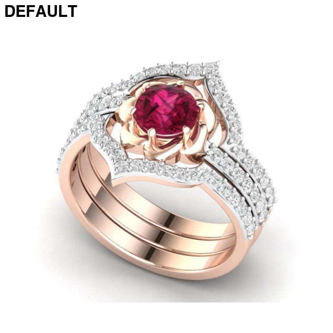 New European And American Fashion Ladies Ring Gold / 6 Sterling Silver Rings