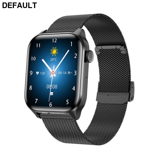New H8 smart watch Bluetooth HD voice call health monitoring multi sport mode outdoor three proof Black steel strap