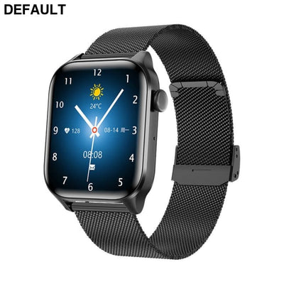 New H8 smart watch Bluetooth HD voice call health monitoring multi sport mode outdoor three proof Black steel strap