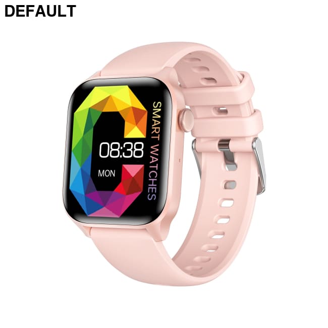 New H8 smart watch Bluetooth HD voice call health monitoring multi sport mode outdoor three proof Pink rubber strap