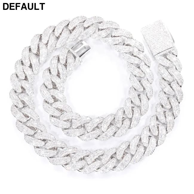 New Iced Out Square Cut Cuban Link Chain 18K Gold Plated Hip Hop Necklace for Men 18mm/20mm/25mm Fully CZ Diamond Bling