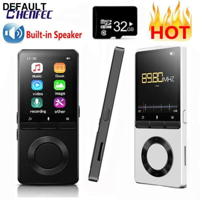 New MP3 Player with Speaker Metal Portable HIFI Music FM Radio E-Book Sport for Walkman Support TF Card Up to 128GB