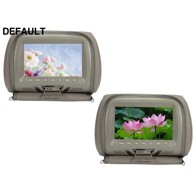 New One Pair 7 inches Car Headrest Monitor LED Screen CHINA / Gray Ceiling & Monitors Electronics
