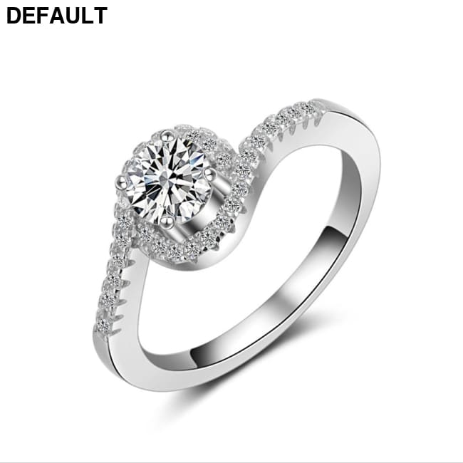 New platinum silver plating extravagant twining micro impregnated Simulation Drill 10 Wedding Rings Best Selling