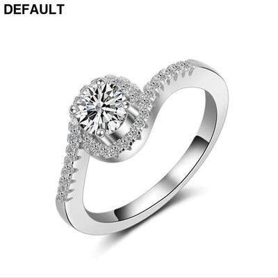 New platinum silver plating extravagant twining micro impregnated Simulation Drill 10 Wedding Rings Best Selling
