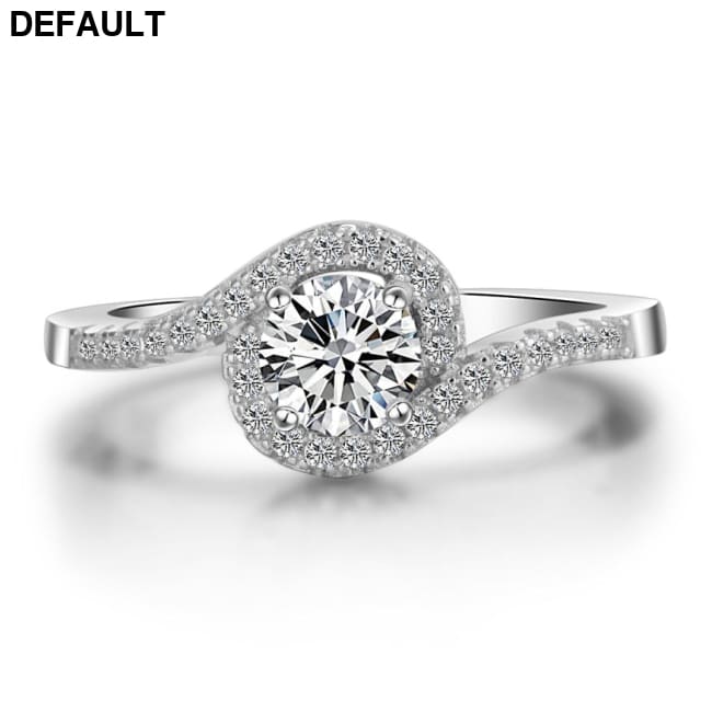 New platinum silver plating extravagant twining micro impregnated Simulation Drill Wedding Rings Best Selling Products