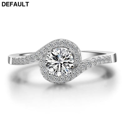 New platinum silver plating extravagant twining micro impregnated Simulation Drill Wedding Rings Best Selling Products