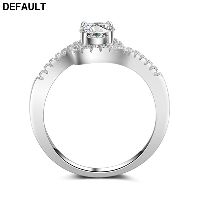 New platinum silver plating extravagant twining micro Wedding Rings Best Selling Products
