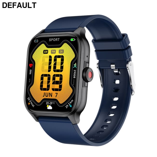 New QX15 smart watch Bluetooth call HD screen rotating button heart rate blood oxygen waterproof sports blue Smart