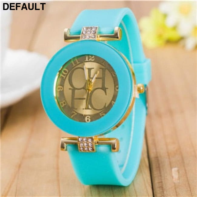 New simple leather Brand Geneva Casual Quartz Watch Women Sky Blue Watches Best Selling Products
