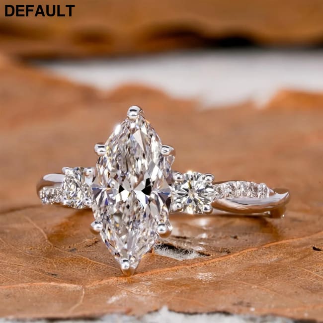 New Super Shining Exaggerated Large White Zircon Ring Wedding Engagement Women’s WHITE / 6 Rings Best Selling Products