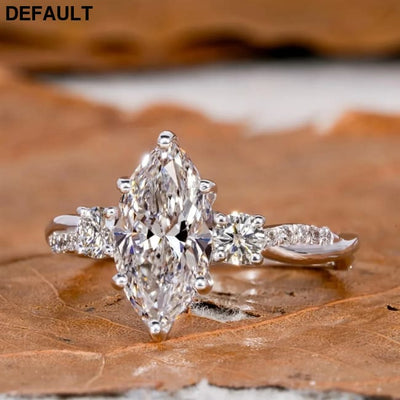 New Super Shining Exaggerated Large White Zircon Ring Wedding Engagement Women’s WHITE / 6 Rings Best Selling Products