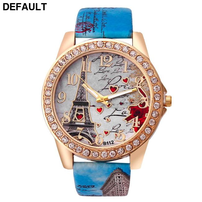 New Vintage Paris Eiffel Tower Women’s Quartz Watch Women Blue Watches