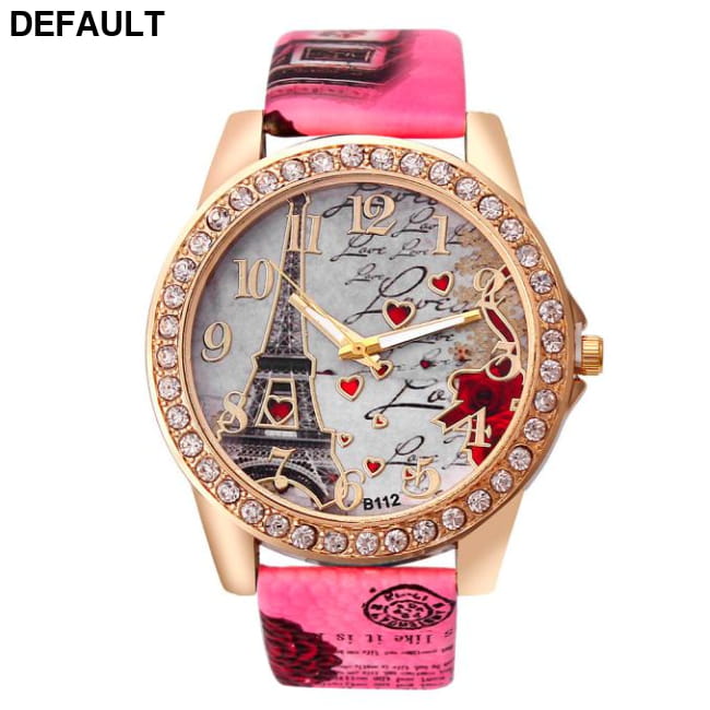 New Vintage Paris Eiffel Tower Women’s Quartz Watch Women Pink Watches