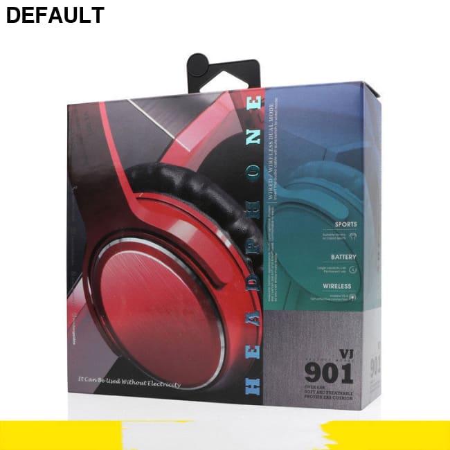 New VJ901 Bluetooth 5.0 Wireless Headphones HIFI Headset Sport Red