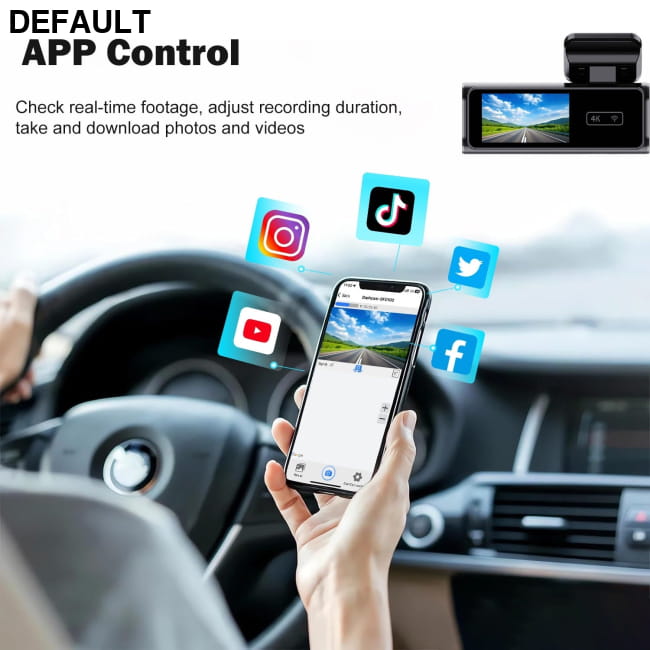 New WIFI-enabled CAR DVR With A 197-inch Display For Mobile Cameras Dash Video