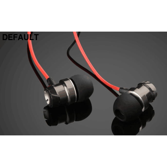 New Wired Earplug In-ear Metal Earphone Red Earbuds Headphones