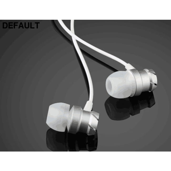 New Wired Earplug In-ear Metal Earphone White Earbuds Headphones