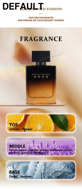 Nightfall Rhapsody Pheromone Men Eau De Parfum Woody Floral Scent Perfume Long-lasting Fragrance Masculine Charm