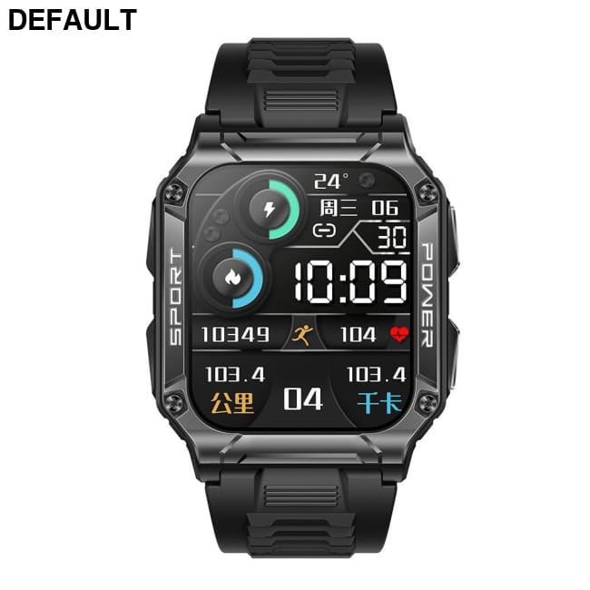 NX6 smart watch Bluetooth call 1.95 inch large screen compass heart rate blood oxygen IP68 waterproof Black Smart