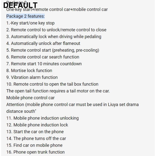 One-Button Start Of The Car Modified Mobile Phone Control Remote Starter Electronics