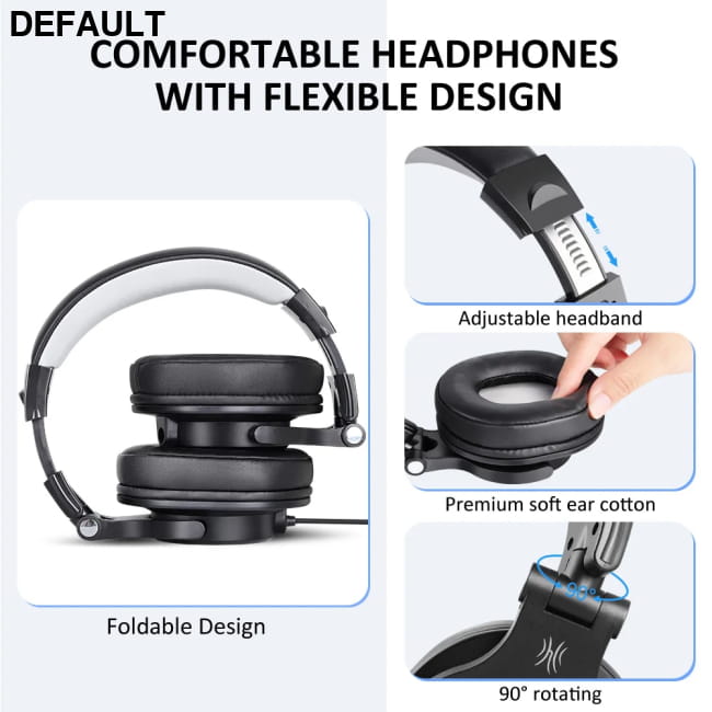 Oneodio Wired Gaming Headset Gamer 3.5mm Over-Ear Black-Gray Headphones Headsets