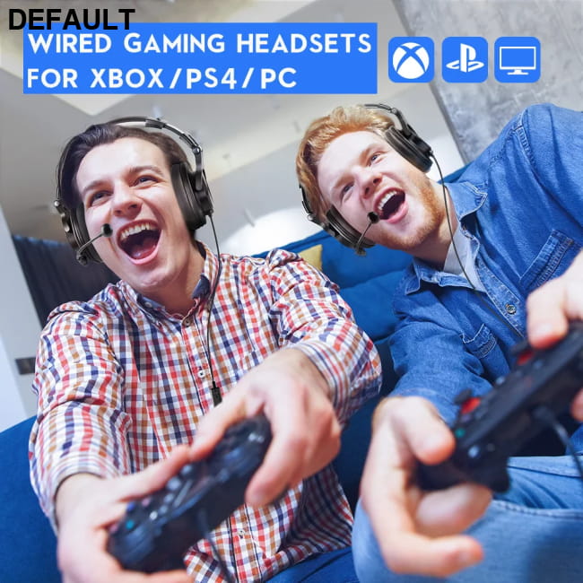 Oneodio Wired Gaming Headset Gamer 3.5mm Over-Ear Black-Gray Headphones Headsets