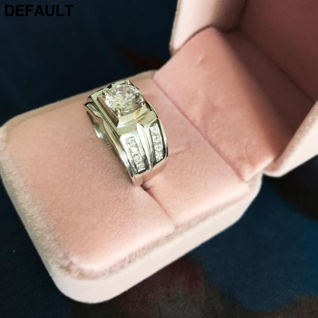 Original Solid 925 Silver Rings For Men Sona 1 Carat Best Selling Products