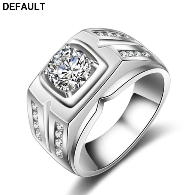 Original Solid 925 Silver Rings For Men Sona 1 Carat Best Selling Products