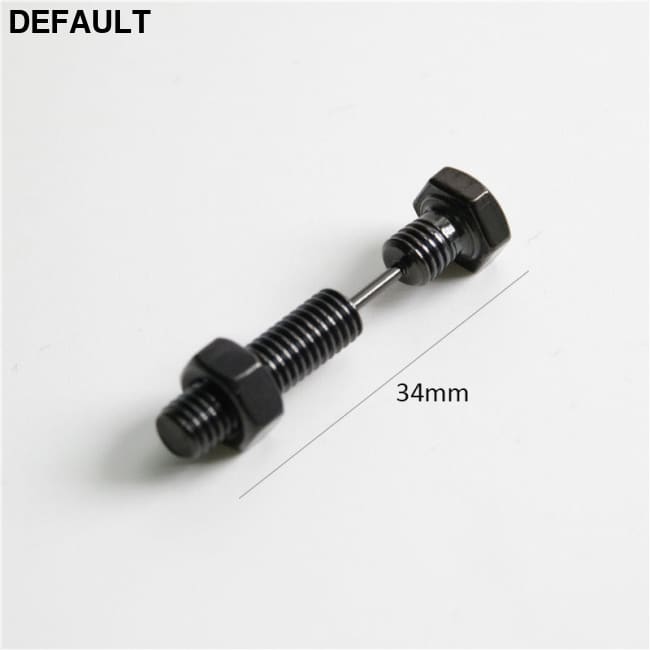 Personality Trend Punk Style Stainless Steel Screw Men’s Stud Earrings Black single Men
