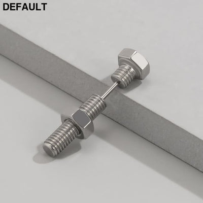 Personality Trend Punk Style Stainless Steel Screw Men’s Stud Earrings color single Men