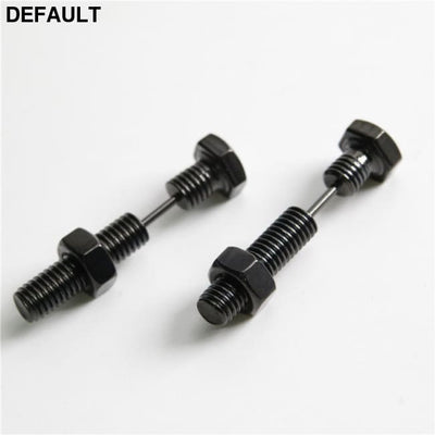 Personality Trend Punk Style Stainless Steel Screw Men’s Stud Earrings Men