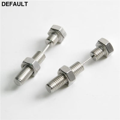 Personality Trend Punk Style Stainless Steel Screw Men’s Stud Earrings Men