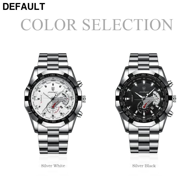 POEDAGAR Business Military Men Clock Waterproof Luminous Calendar Man Wristwatch Stainless Steel Quartz Men’s Watches
