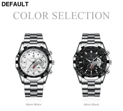 POEDAGAR Business Military Men Clock Waterproof Luminous Calendar Man Wristwatch Stainless Steel Quartz Men’s Watches