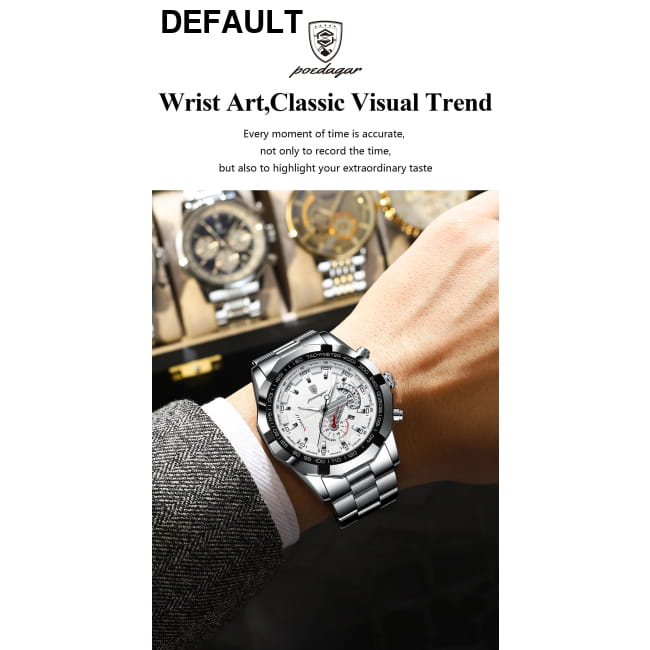 POEDAGAR Business Military Men Clock Waterproof Luminous Quartz Watches Best Selling Products