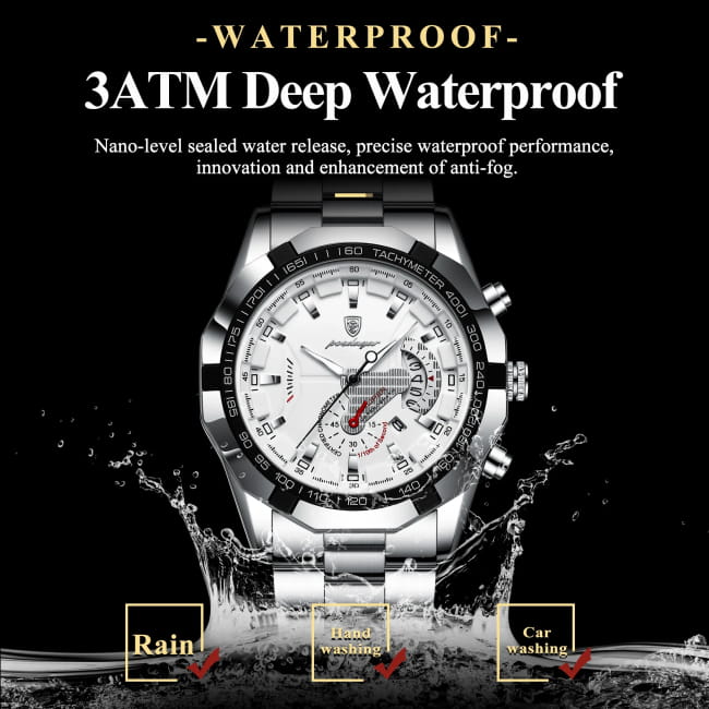 POEDAGAR Business Military Men Clock Waterproof Luminous Quartz Watches Best Selling Products